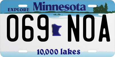 MN license plate 069NOA