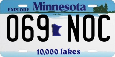 MN license plate 069NOC
