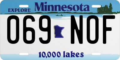MN license plate 069NOF