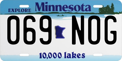 MN license plate 069NOG