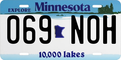 MN license plate 069NOH