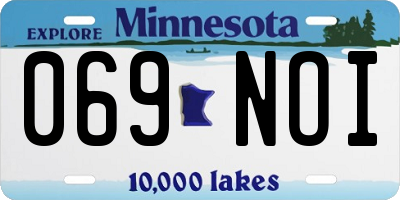 MN license plate 069NOI