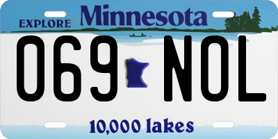 MN license plate 069NOL