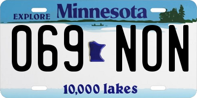 MN license plate 069NON