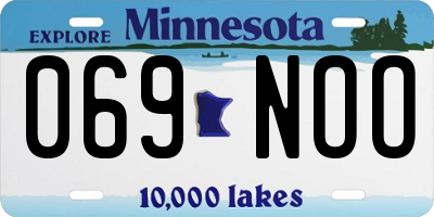 MN license plate 069NOO