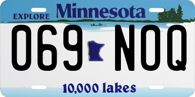 MN license plate 069NOQ