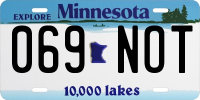 MN license plate 069NOT
