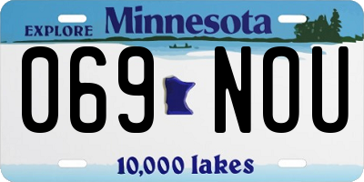 MN license plate 069NOU
