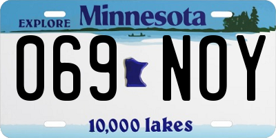 MN license plate 069NOY