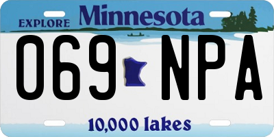 MN license plate 069NPA