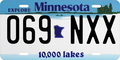 MN license plate 069NXX