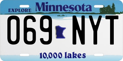 MN license plate 069NYT