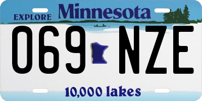 MN license plate 069NZE