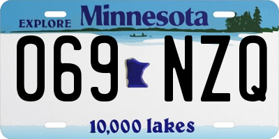 MN license plate 069NZQ