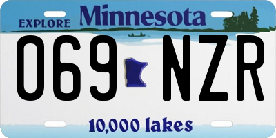 MN license plate 069NZR