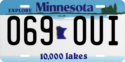 MN license plate 069OUI
