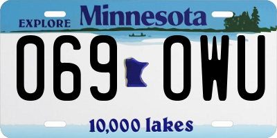 MN license plate 069OWU
