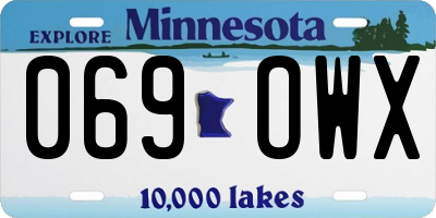 MN license plate 069OWX