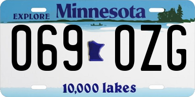 MN license plate 069OZG