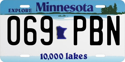MN license plate 069PBN