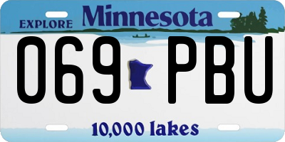 MN license plate 069PBU