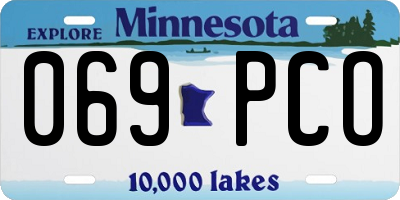MN license plate 069PCO