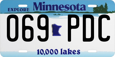 MN license plate 069PDC