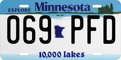 MN license plate 069PFD