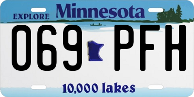 MN license plate 069PFH