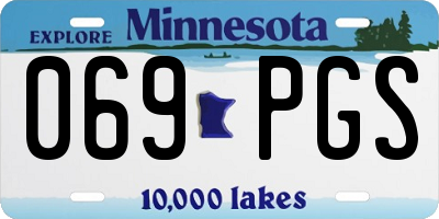 MN license plate 069PGS