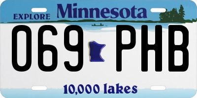 MN license plate 069PHB