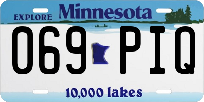 MN license plate 069PIQ