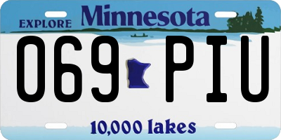 MN license plate 069PIU