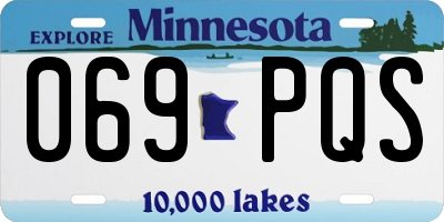 MN license plate 069PQS