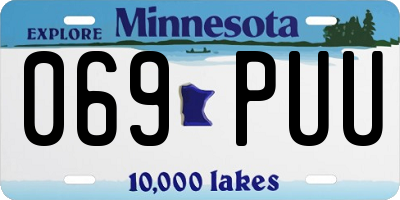 MN license plate 069PUU