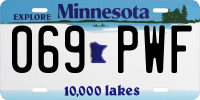 MN license plate 069PWF