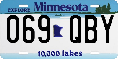 MN license plate 069QBY