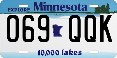 MN license plate 069QQK