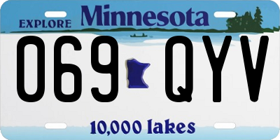 MN license plate 069QYV