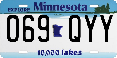 MN license plate 069QYY