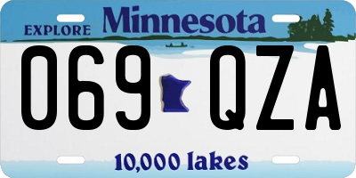MN license plate 069QZA