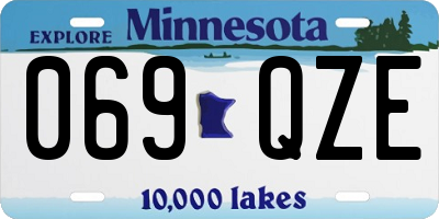 MN license plate 069QZE
