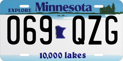 MN license plate 069QZG