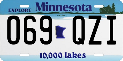 MN license plate 069QZI