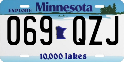 MN license plate 069QZJ