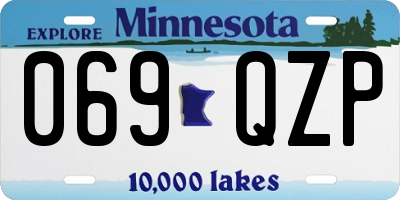 MN license plate 069QZP