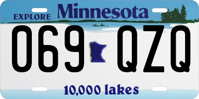 MN license plate 069QZQ