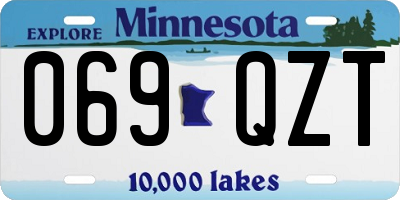 MN license plate 069QZT