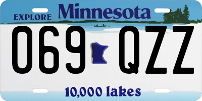 MN license plate 069QZZ