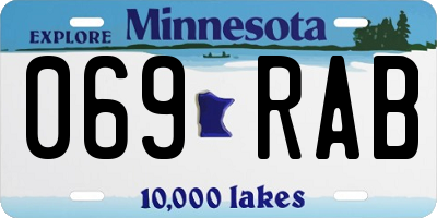 MN license plate 069RAB